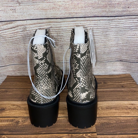 Animal Print Combat Boots - Picture 6 of 8